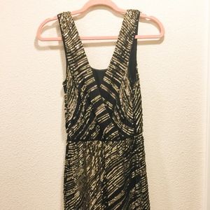 Black/Gold Sequin Party Dress